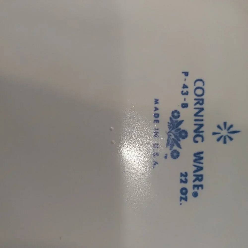 Set of 2 Corning Ware Blue Cornflower 2 3/4 cup casserole dish